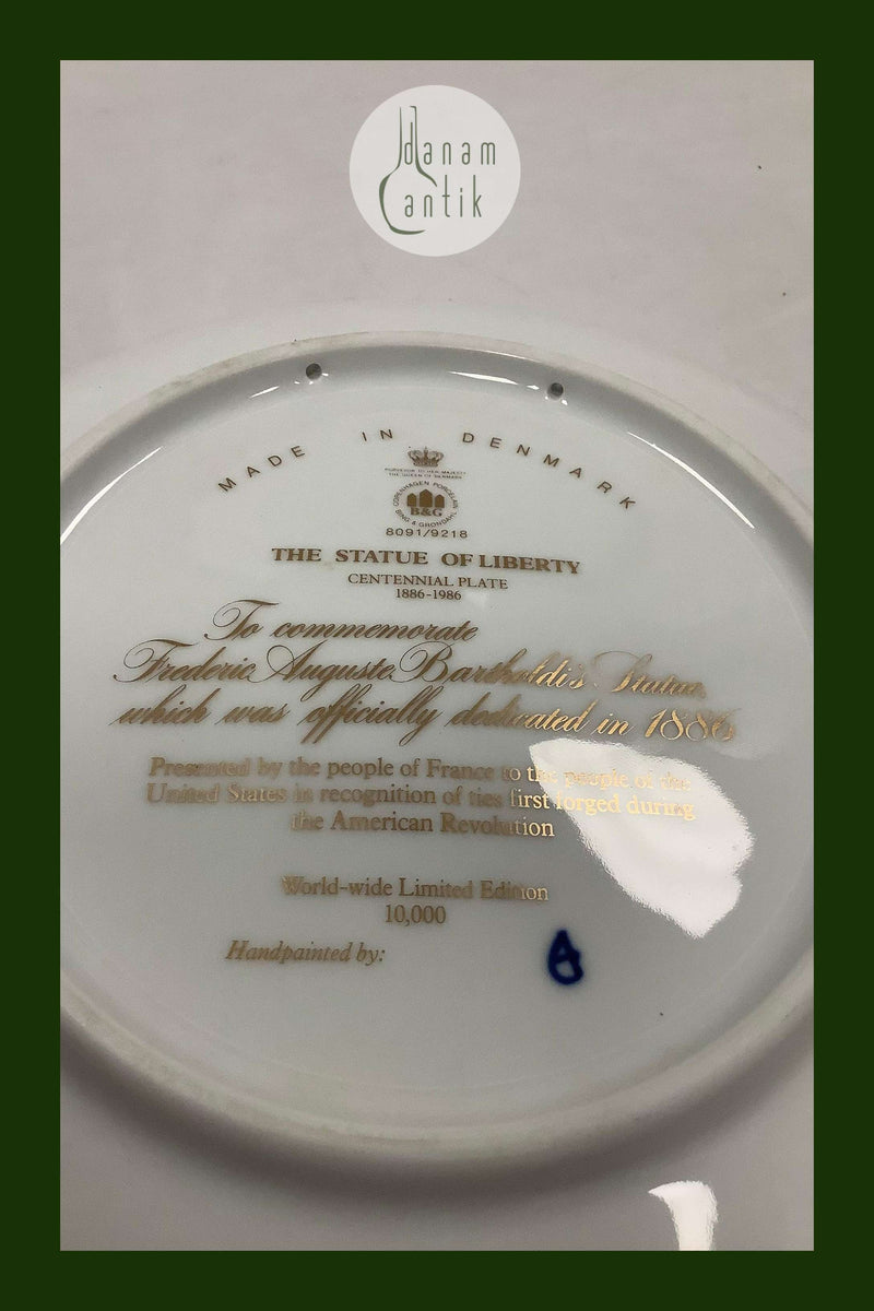 Bing og Grøndahl Frihedsgudinden 1886 - 1986 Platte