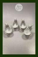 Sæt på 4 Royal Copenhagen Putti Skåle / Saltkar fra 1850-1880