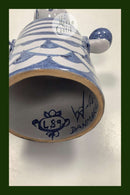 Bjørn Wiinblad 工作室烛台，蓝色，编号 L89，1976 年制造