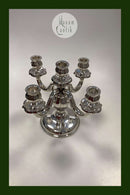 5アーム銀メッキキャンドルホルダー