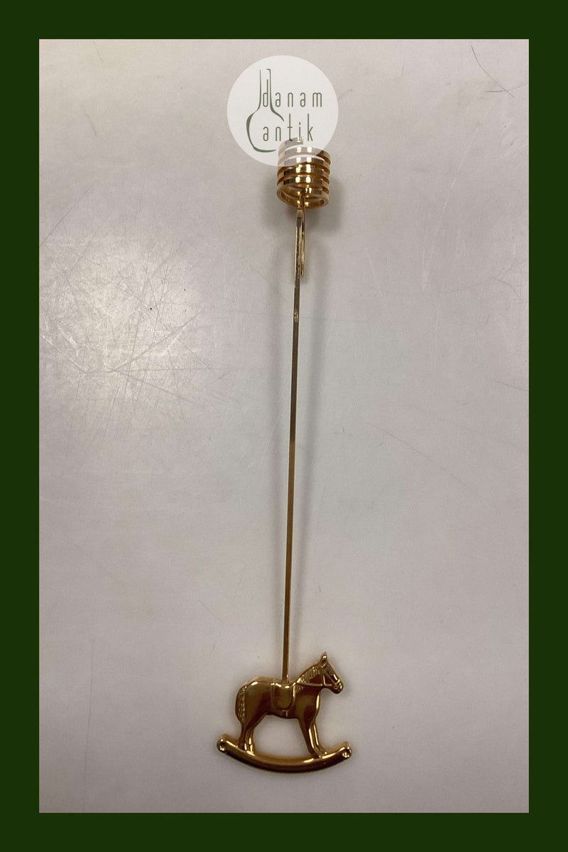 Georg Jensen Golden Christmas Lyseholder - Gyngehest 1996