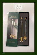 Georg Jensen Golden Christmas Lyseholder - Garnnisse og Æble 2001