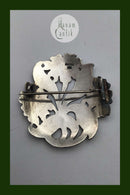 F. Matzen Sølv Blomster Broche