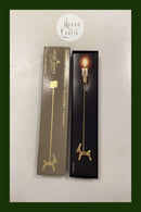 Georg Jensen Golden Christmas Lyseholder - Julebuk 1993