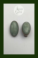 Royal Copenhagen / Dragsted  Porcelæin / Sterling Sølv Jais Nielsen Øreringe (Clips)