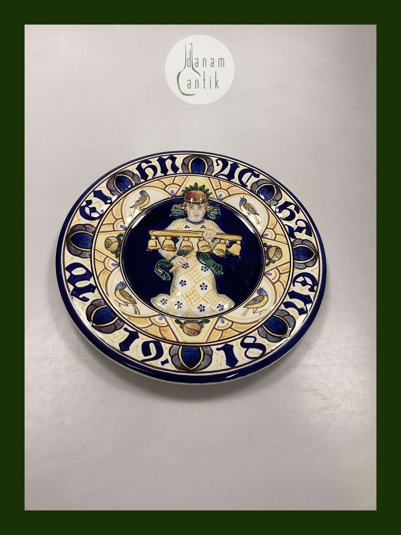 Aluminia Stor Juleplatte fra 1918 Weihnachten