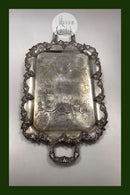 Stor Engelsk Sølv Plet Bakke med Håndtag No 7210