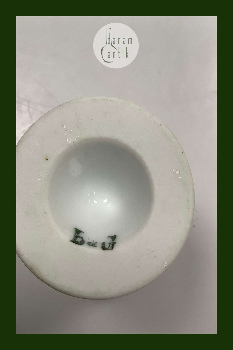 Bing og Grøndahl Jubilæumsstel / Blå Nellike Æggebæger