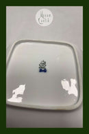 Bing og Grøndahl Jubilæumsstel / Blå Nellike firkantet skål