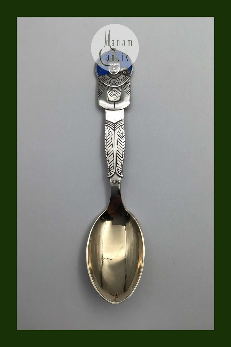 Grann & Laglye Sterling Sølv Emalje Juleske 1952