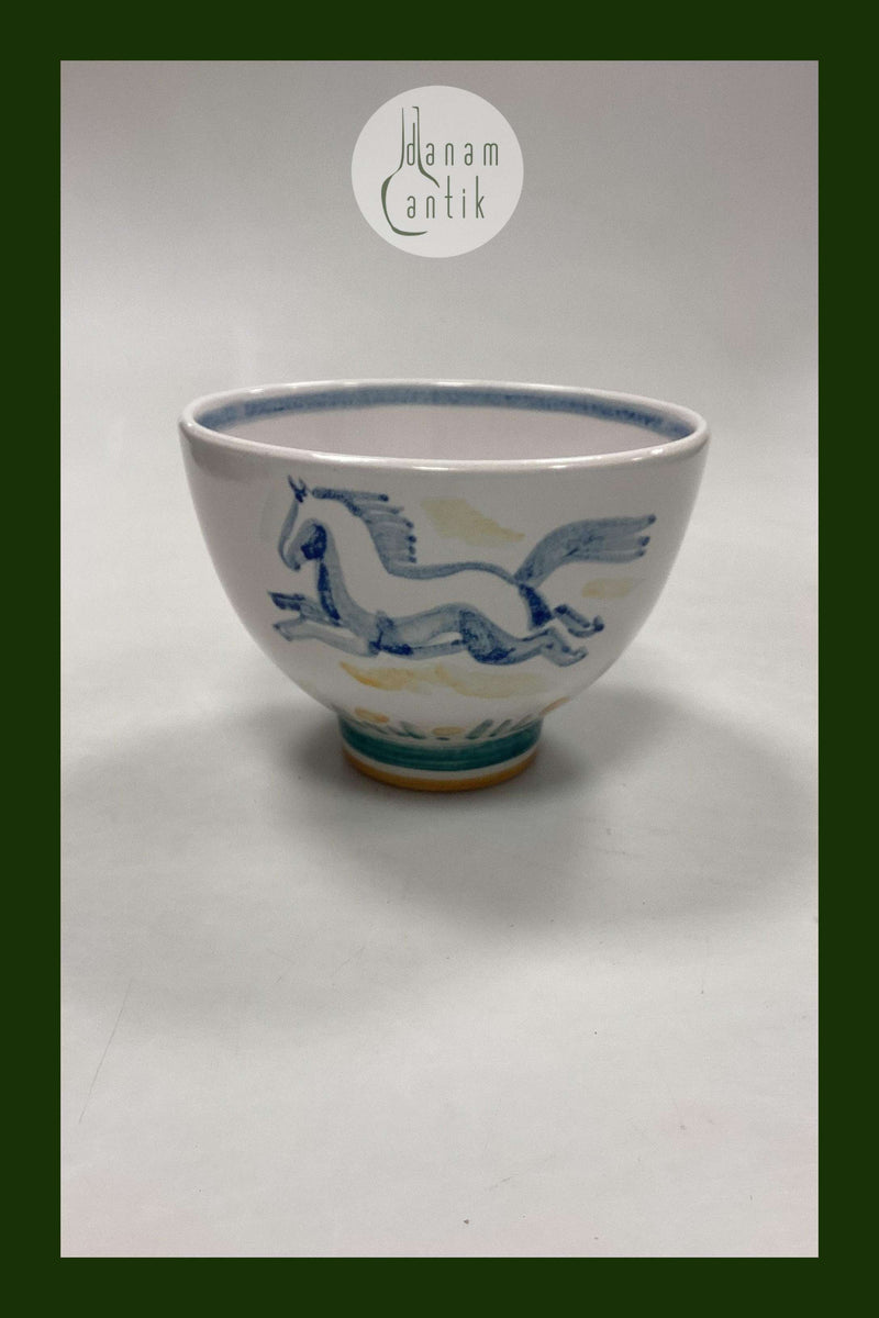 Aluminia Unika Vase af Kai Lange med Hest og Tyr No 5824