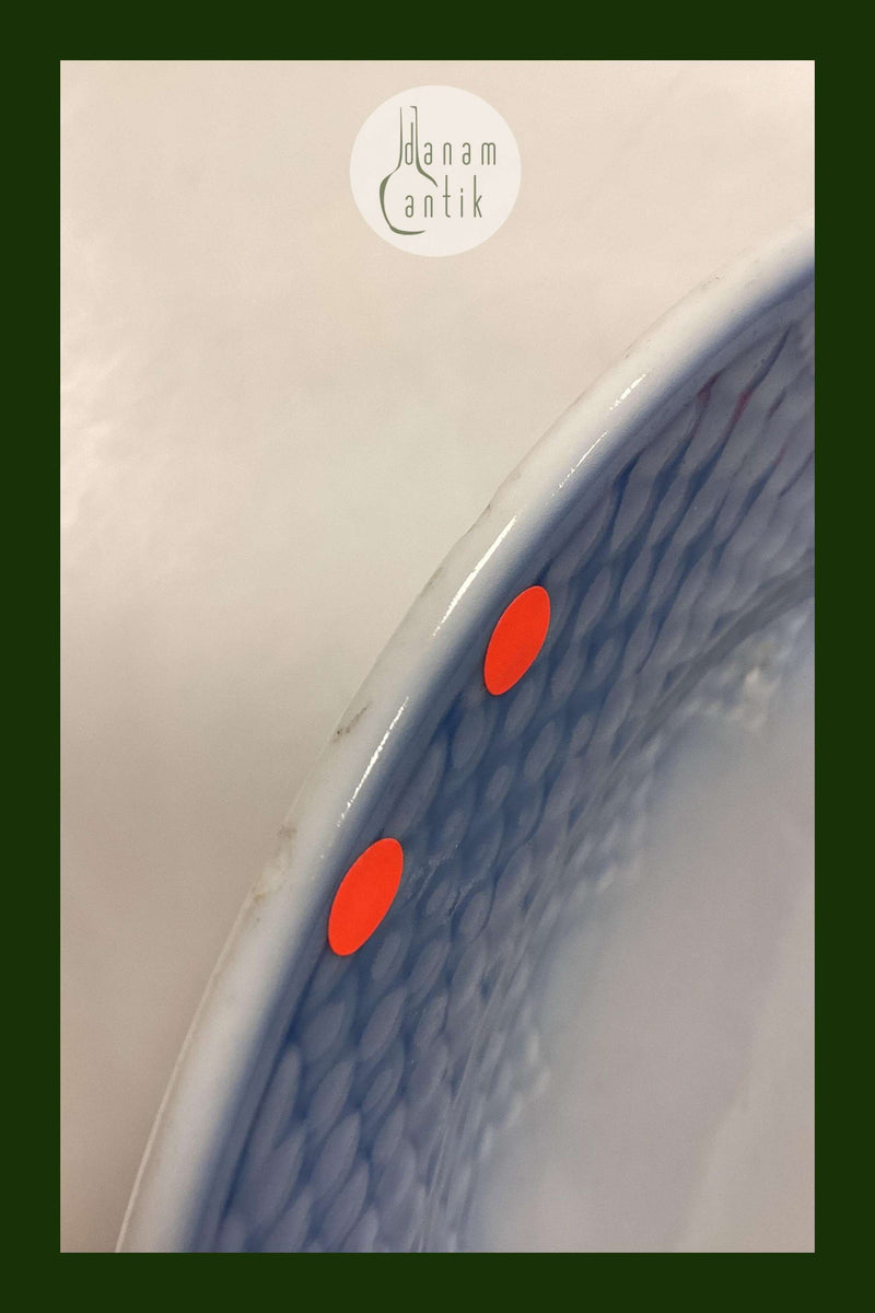 Bing og Grøndahl Blå Tone Hotel Frokosttallerken No. 712/1007 - SKÅRET