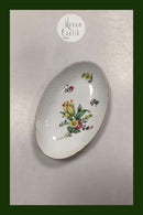 Bing og Grøndahl Saksisk Blomst, Hvid Oval Skål No. 39