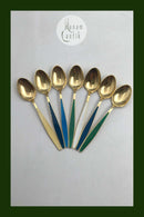 Georg Jensen Sterling Silver Ornamental Mocha Mask Set (7)