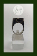 (Ole W Jacobsen) Sterling Sølv / Guld Ring med ædelsten