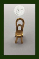 Georg Jensen Forgyldt Messing Cafe Stol Vedhæng