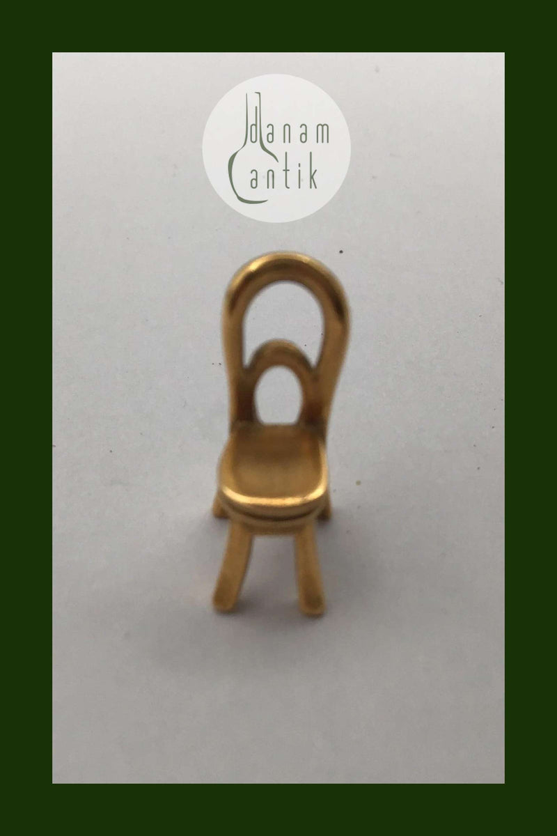 Georg Jensen Forgyldt Messing Cafe Stol Vedhæng