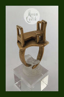 Georg Jensen Forgyldt Messing Seng / Stol Ring