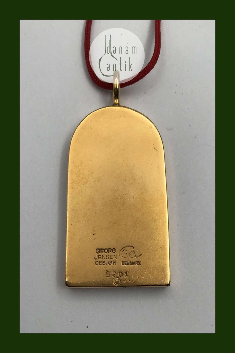 Georg Jensen Forgyldt Messing Vindue Vedhæng No. 5201