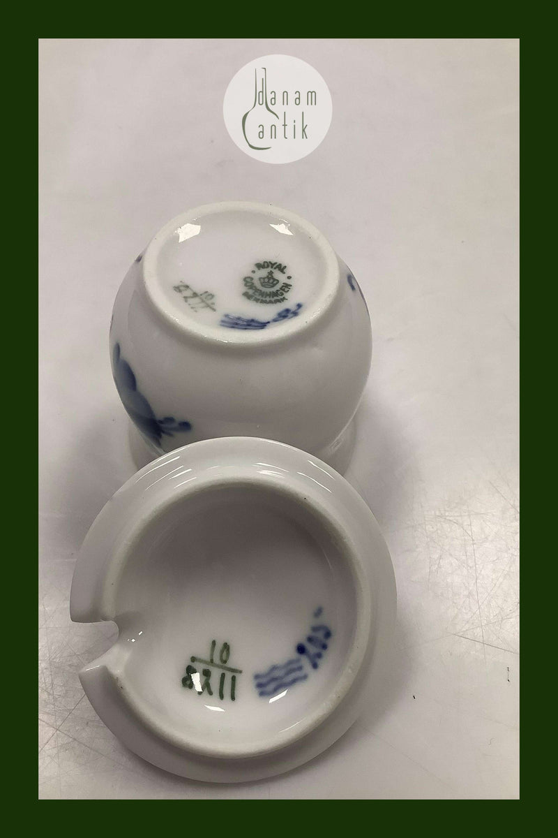 Royal Copenhagen Blå Blomst Flettet Sennepskrukke No 8211