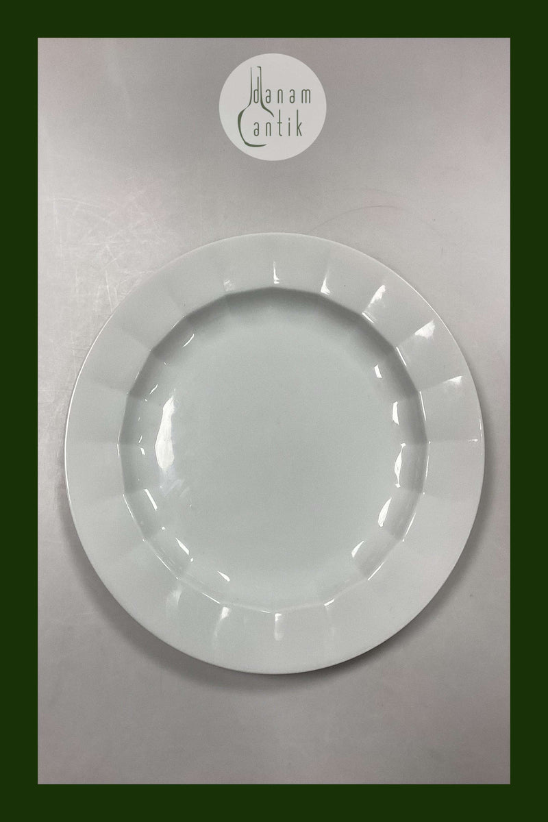 Royal Copenhagen Hvidt Blå Blomst Kantet Stort Fad No. 8544