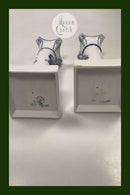 Par Royal Copenhagen Blå Blomst Flettet Lysestager No 8215