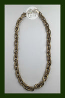 TSD Sterling Silver Gold Plated Necklace Anchor Faceted