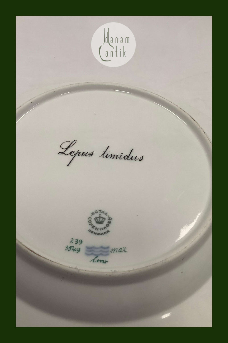 Flora Danica Jagtstel Middagstallerken No 239/3549 Snehare