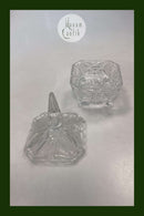 Facetslebet Glas Bonbonniere på fødder