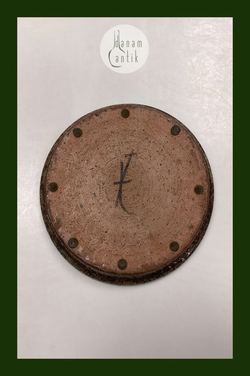 Stentøjsskål i gråblå og koboltblå