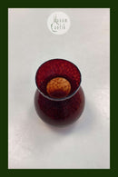 Orange brown Hyacinth glass Holmegaard / Kastrup / Fyens Glasværk