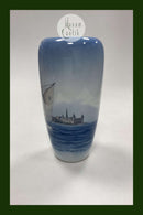 Royal Copenhagen Art Nouveau Vase - Sejlbåd ved Kronborg No. 2609/1049