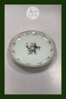 Tidlig Royal Copenhagen Flora Danica Perlestels fad med Blomster fra 1780-1790