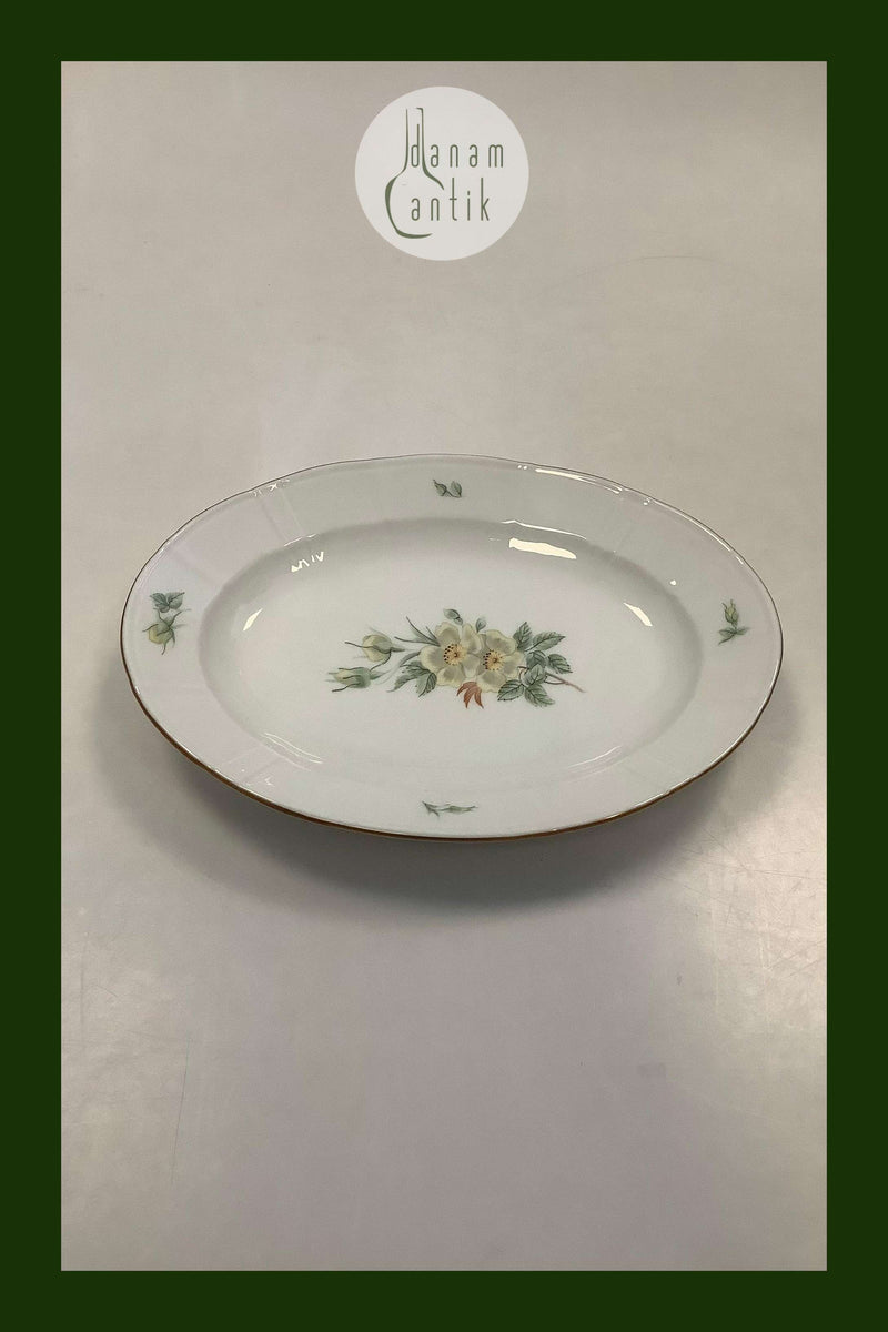 Bing og Grøndahl Klitrose Ovalt Fad No 16