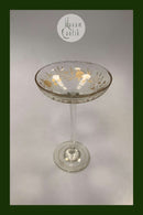 Antik Glas opsats med guld dekoration