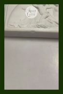 Royal Copenhagen Biscuit Plate Biscuit Bacchante holding a bunch of grapes in the air for a little satyr No 85