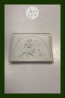 Bing and Grondahl Biscuit Plate Cupid caresses the faithful dog No 72