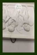 Bertel Thorvaldsen: Royal Copenhagen Bisquit Singing Angels Plate Relief