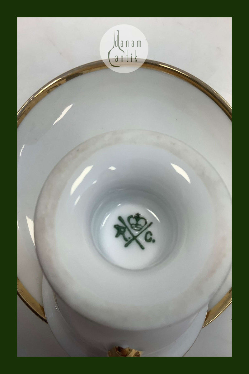 Rosenthal Mocha and saucer with gold