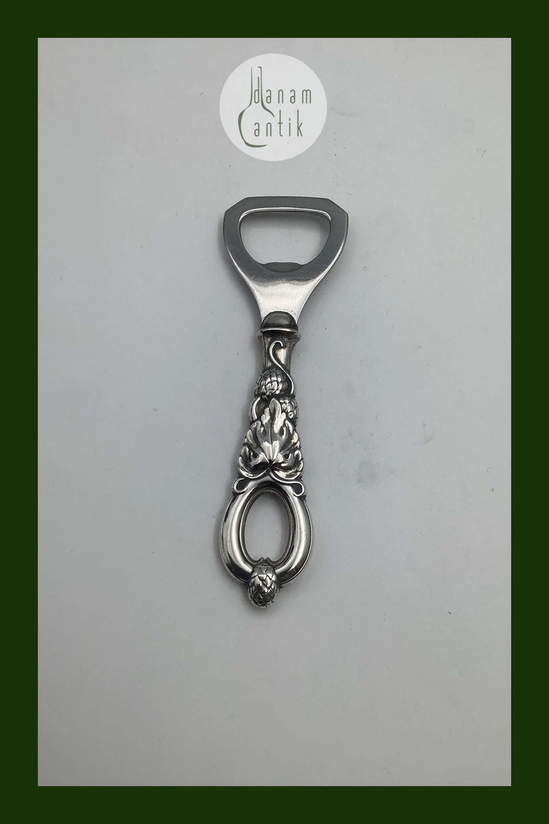 Dansk Sølv Oplukker med humle ornamentik