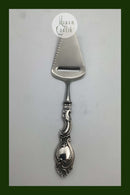 Danish Silver Cheese slicer with ornamentation