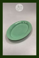 Royal Copenhagen Ursula oval Tallerken i Lysegrøn No. 624