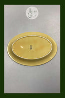 Royal Copenhagen Ursula oval Tallerken i Gul No. 624