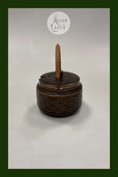 Bing og Grøndahl Kronjyden Brun Azur Marmeladekrukke