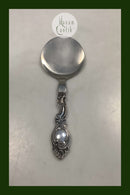 Rund Serveringsspade i Sølv / Stål med ornamentik