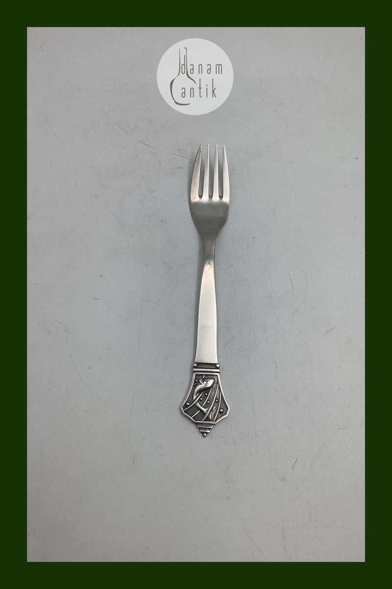 Evald Nielsen Sterling Sølv Fiskegaffel