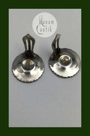 Georg Jensen Sterling Sølv Marguerit Øreclips (Stor)