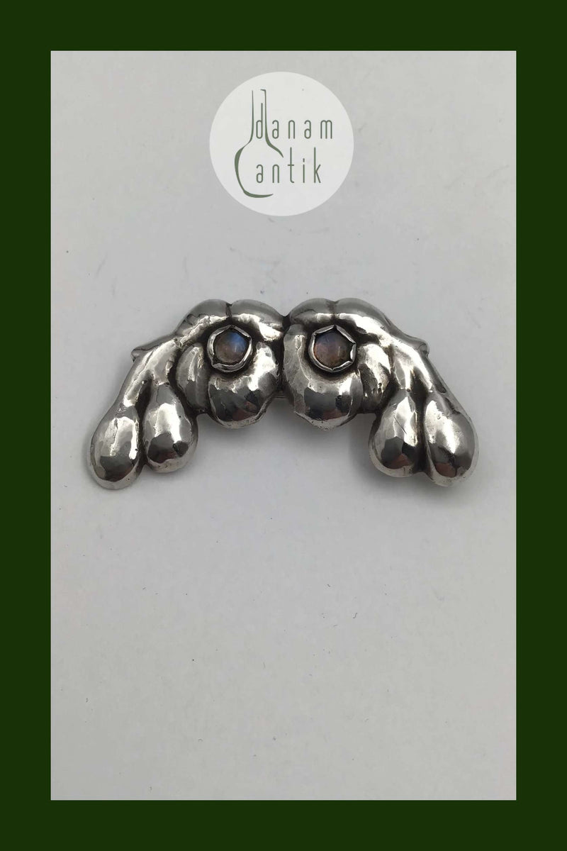 Evald Nielsen Sølv Broche (Månesten)