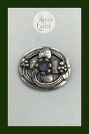 Georg Jensen Sterling Sølv Broche No. 138 (Månesten)