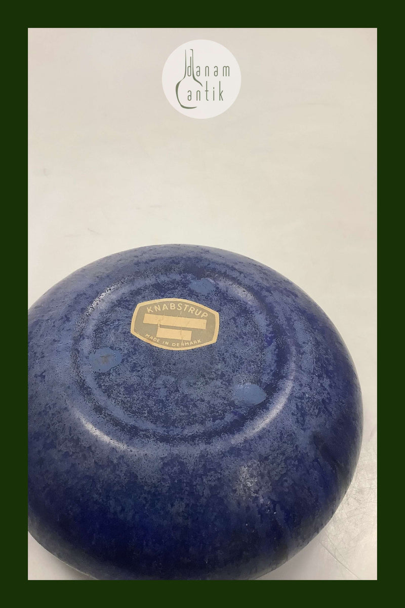 Moderne Knabstrup Moonfrog Cobolt Vase af Kirsten Günther